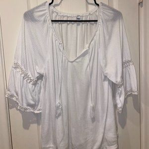 Old Navy White Long Sleeve Top